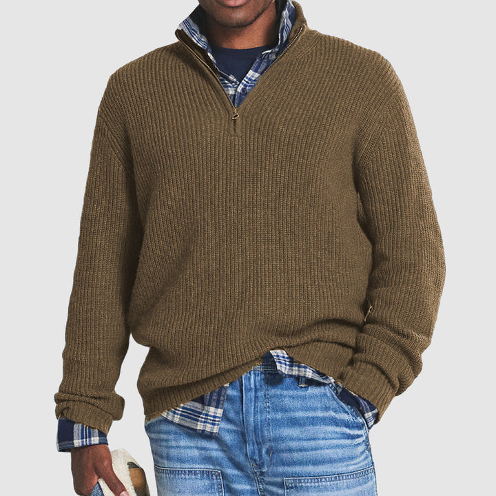 Stylish Ribbed Cotton Sweater – Comfort and Class for Chilly Days