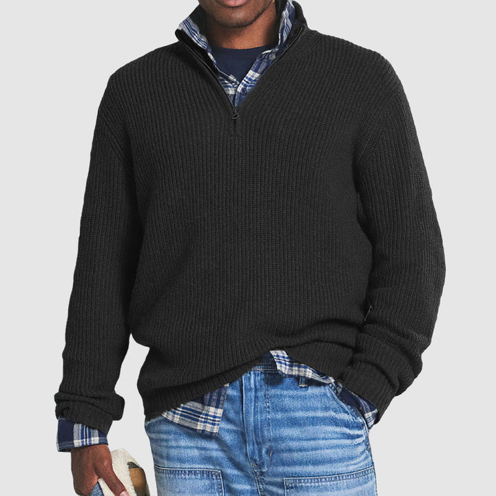 Stylish Ribbed Cotton Sweater – Comfort and Class for Chilly Days