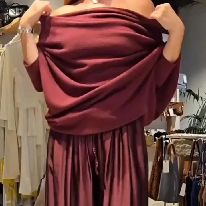 Gala – Elegant suit with off-the-shoulder design