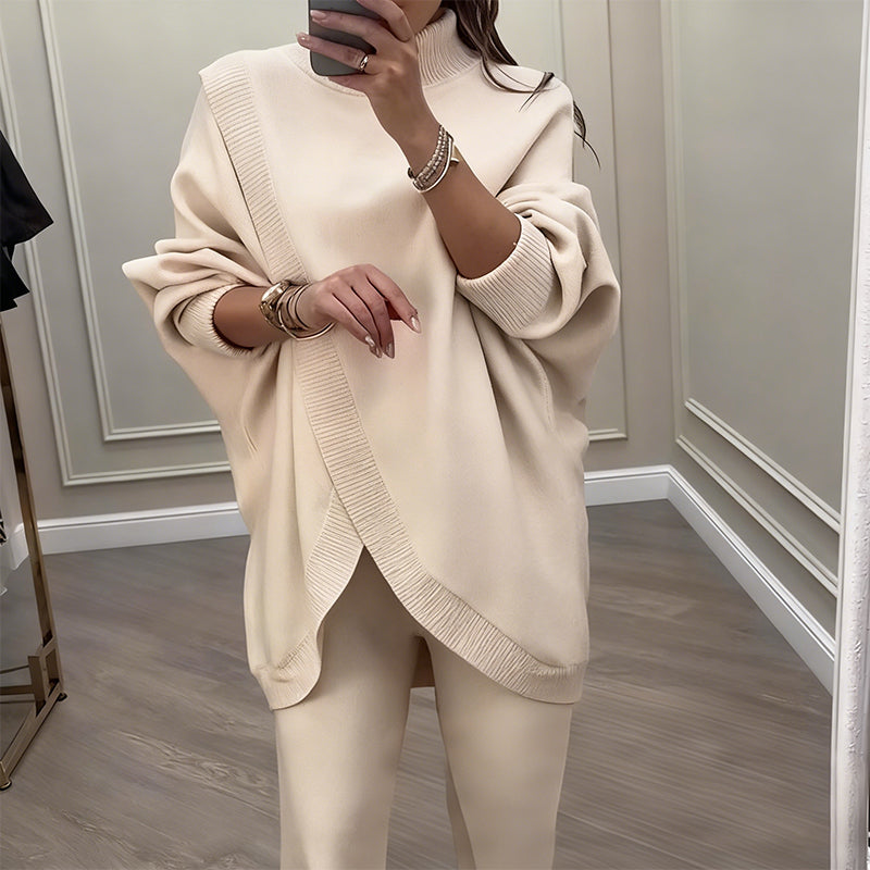 Asymmetrical Knit Two-Piece Set