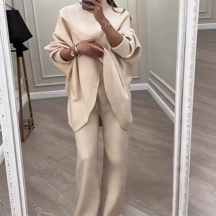 Asymmetrical Knit Two-Piece Set