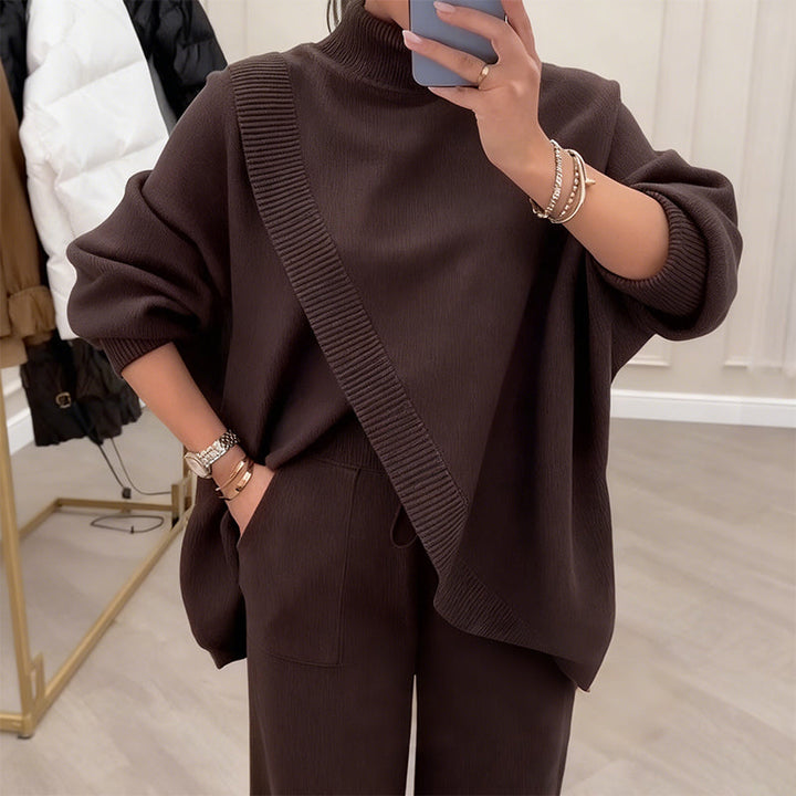 Asymmetrical Knit Two-Piece Set