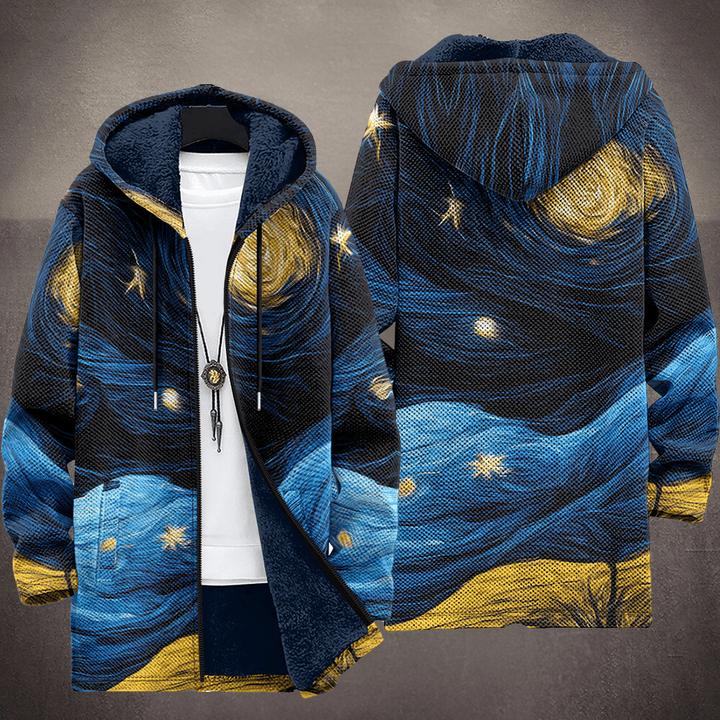 Waverley™ | Luxurious Fleece-Lined Artistic Hooded Jacket