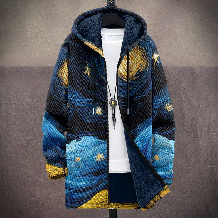 Waverley™ | Luxurious Fleece-Lined Artistic Hooded Jacket
