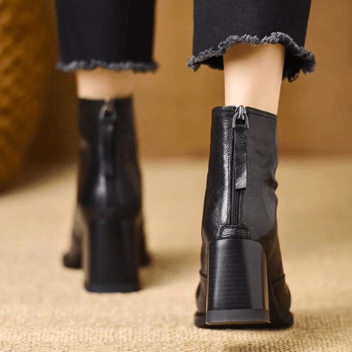 Claudia | Luxury Ankle Boots with Mid Heel